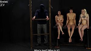 so this blonde girl ends up getting some tit punishment as a bdsm slave thing