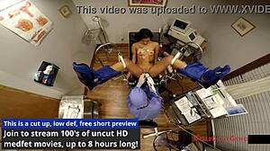 Tampa University Nurse Jackie Banes Spreads In Latex Gloves For Physical