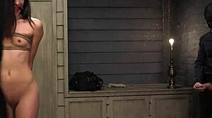 She was the perfect slave, bound and tied up for rough deepthroat and anal pounding