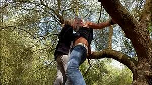 hot wife gets pounded doggy style outdoors in park