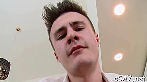 Maddest and wild gay sex with fucking blowjob and sloppy hunk action.