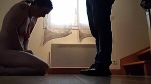 Esclave f pose du collier et seances humiliantes with homemade amateur bondage and humiliation