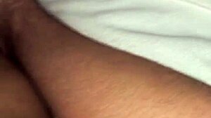 Latina milf shows up close wet pussy with panties aside hairy beaver tight hole and creamy ending after missionary pounding