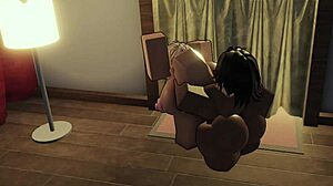 huge black cock splits open pussy in apartment setting