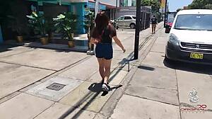 Latina and redhead sluts ride big cock in swinger threesome with creampie and cum in mouth.