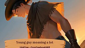 Young guy moans intensely