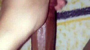 Two toys together inserted and pumping out cum in asian masturbation session
