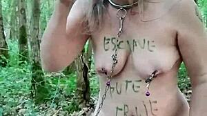i'm your french housewife slave bound in forest for bdsm session