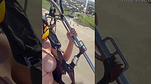 Priscila Belini Aerial Fun Naked on Paramotor