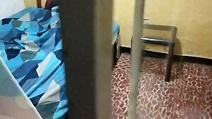 Spying on skinny lingerie maid changing clothes then sneaking in to fuck her bareback!