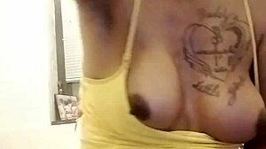 Down for fun fellas in amateur homemade bedroom with transsexual crossdressing action