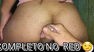 I started solo but then the brunette rode my big cock roughly in this homemade Brazilian POV 😏