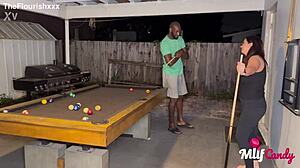 Milf Samantha Takes Long Bbc After Losing Pool Game Outdoors