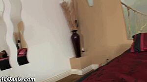 Teen 18+ casually masturbates before starting to suck on a big cock in high definition.