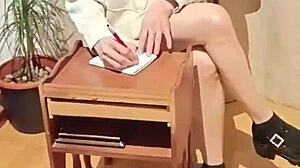 Exploring a Private Moment with the Teacher When the Classroom Is Empty and No One Is Around