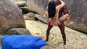 Bbc Pounds Young Pussies on Beach