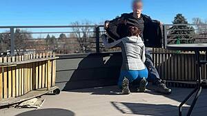 I feel so thrilled as this little 18+ redhead slut gives fast handjob and blowjob outdoors