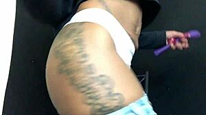 Ebony thot teases game alongside pussy and asshole play