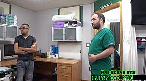 Tampa university employment physical turns into anal toy masturbation with angel ramiraz SPREADING in latex gloves.