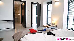 Hardcore Fucking Blowjob For Big Boobs Latvian Teen 18+ Stepsister Catching Peeping Pervert Stepbro