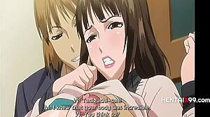 Big tits idol lookalike sneaks cheating sex while husband naps in hentai anime