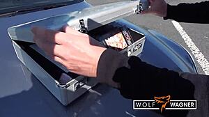 I love how this long-legged tattoo bitch Kitty Blair gets dicked down with cum in mouth on WolfWagner.com part 2.