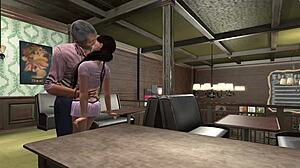 Young Girl Experiences Old Grandfather's Touch in Second Life Episode 8 at Karaoke