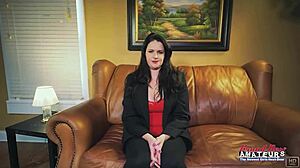 busty brunette cutie kylie shae loves sucking cock and rubbing her tits 😏