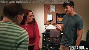 horny teen students double penetrate busty milf teacher in classroom 😈