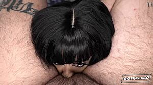 briella coley takes that big cock deep in anal riding until creamy creampie fill-up pov style