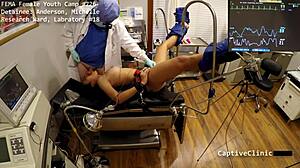 fema camps - michelle anderson shows big tits and gaping pussy with dildo backstage