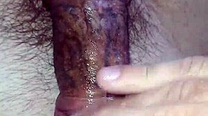 He dives into very drooling head with hot convulsive masturbation using his big monster cock solo.