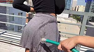 Erotique Entertainment - free promo ErotiqueFetish threesome two amateur girls one big dick outdoor footjobs barefoot patio wet dreams starring Eric John