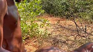 home made outdoor cream pie with ebony big ass and huge cock 😈