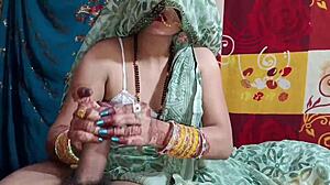 Amateur babysitter teases with softcore solo party in homemade video. She shows pierced nipples while talking dirty in clear Hindi about wedding plans.