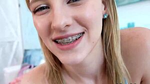 melody marks hardcore pov cumshot on braces from nookies