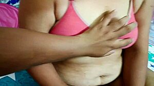 Wild hot just married desi bhabi takes a naked bath showing big tits and ass.