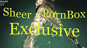 Brixley Benz gives a quick interracial blowjob and swallows that load in her casual routine.