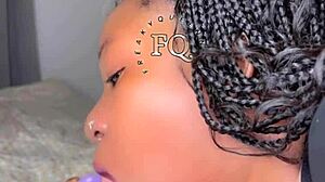 Ebony Girl With Big Breasts Masturbates Using Rose Toy And Dildo