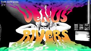 Pierced Hottie Venus Rivers Spreads Legs for Creampie in Goth Style