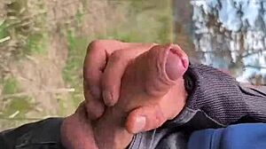 Dick Flash Outdoor Masturbation With Distant Ladies Watching