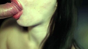 Brunette Babe Delivers Sensual Blowjobs Leading To Huge Cumshots On Lips In Close-Up Compilation Try Not To Cum