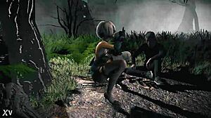 nier automate 2b sexy modeling striptease and fuck with assfucking anal undressing