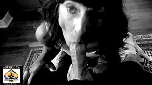 Hot granny swallows big juicy cum load from monster cock in homemade POV.