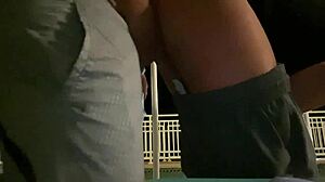 getting my dick sucked and fucked hard on our hotel balcony pov