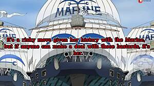 One Piece's Nico Robin Gets Naughty Titty Fucking A Marine In Hentai