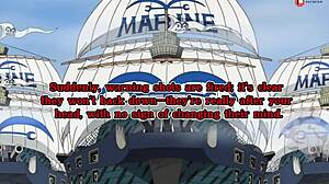 One Piece's Nico Robin Gets Naughty Titty Fucking A Marine In Hentai