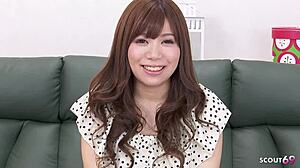 Intense Orgasm Hits Big Natural Tits Japanese Teen 18+ On Casting Couch With Vibrator