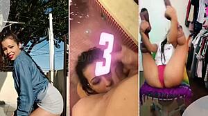 Novinha gostosa showing natural tits with dirty talk in lingerie solo