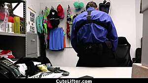 I'm the burglar babe caught by big cock security guards in the garage, punished with hardcore fucking in unorthodox shop procedure at work.